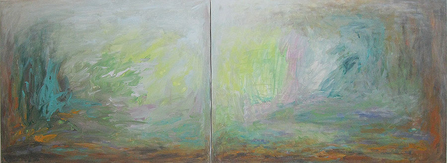 Winter on two canvases