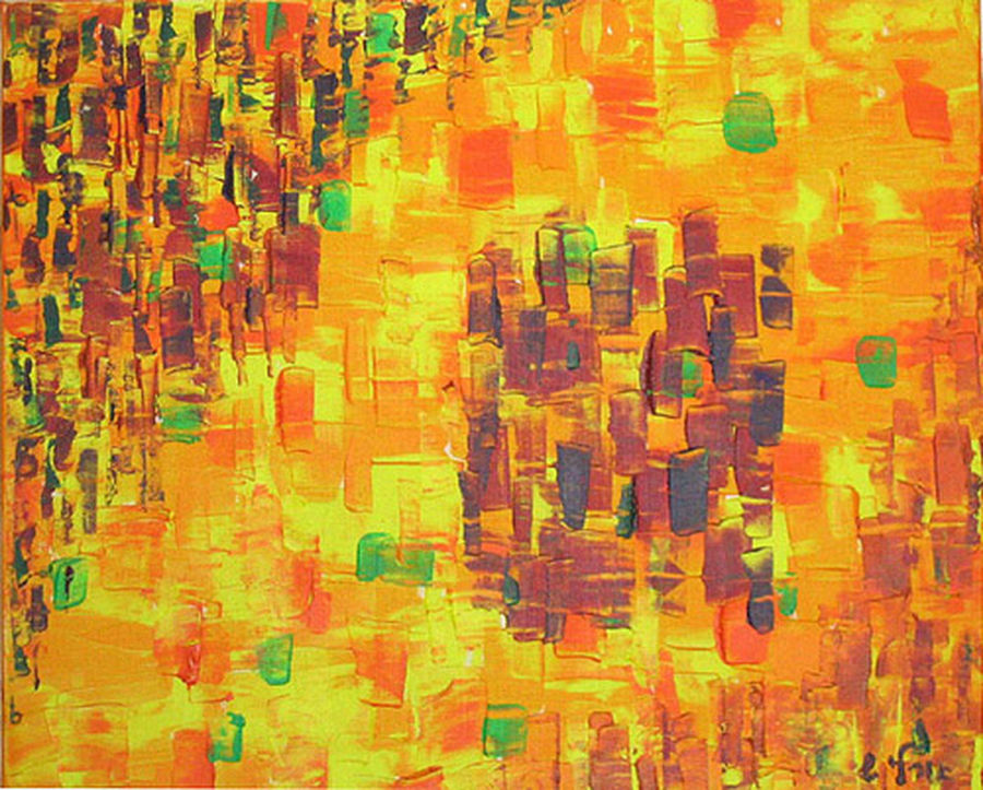 Abstract in warm colors