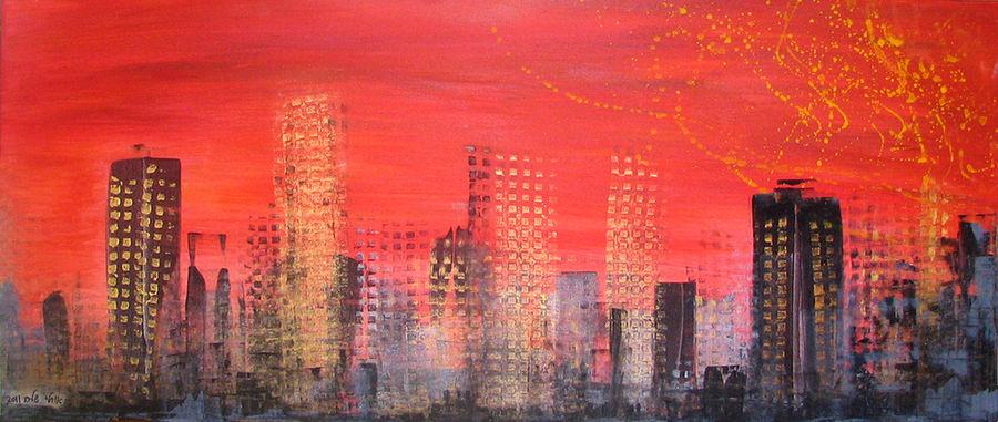 Manhattan in red