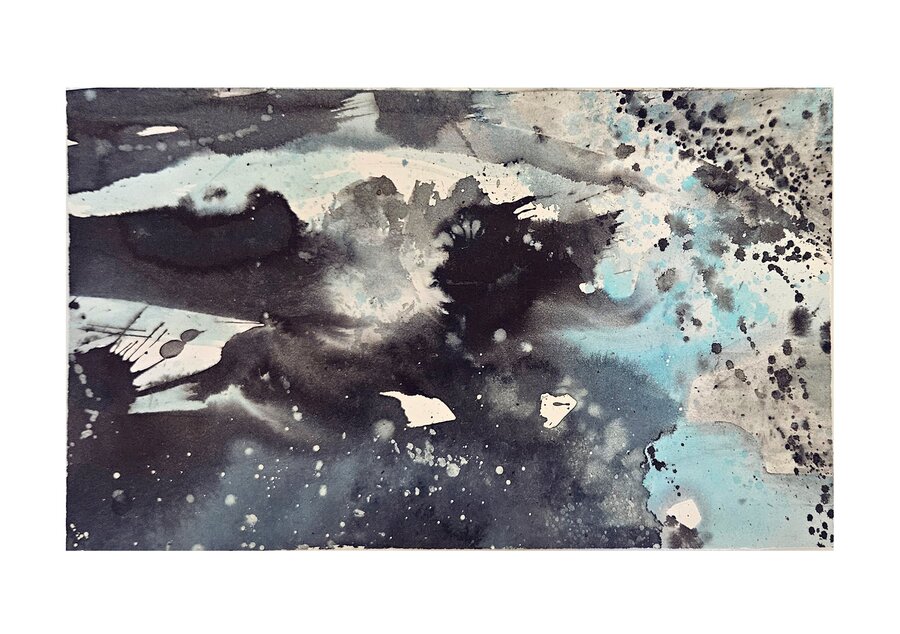Watery view 9 water color on paper