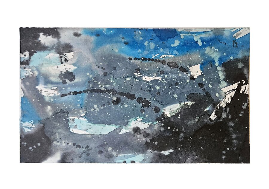 Watery view 7 water color on paper