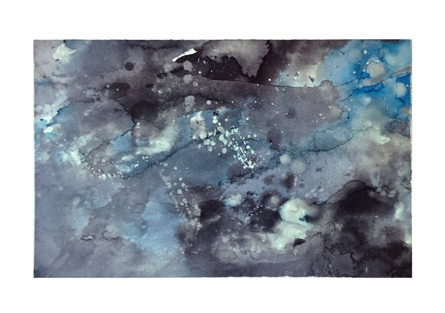 Watery view 3 water color on paper