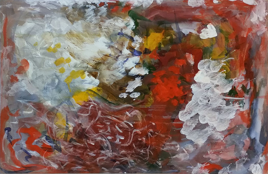 Abstract in tempera