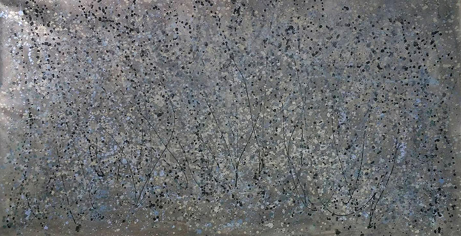 A tribute to Jackson Pollock in gray