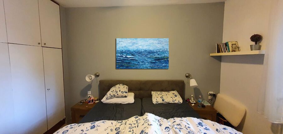 הדפס אמנותי של ציורי ים 2 בחדר שינה
